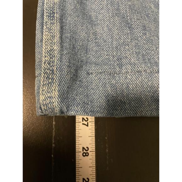 Dickies Denim Bib Overalls Mens Large Blue Carpenter Workwear Tool Pockets READ - Picture 6 of 9